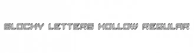 Blocky Letters Hollow Regular  Fuentes Gratis Descargar
