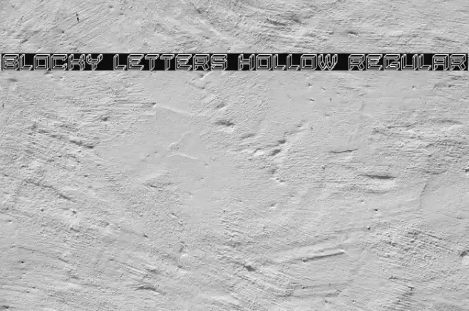 Blocky Letters Hollow Regular Font examples