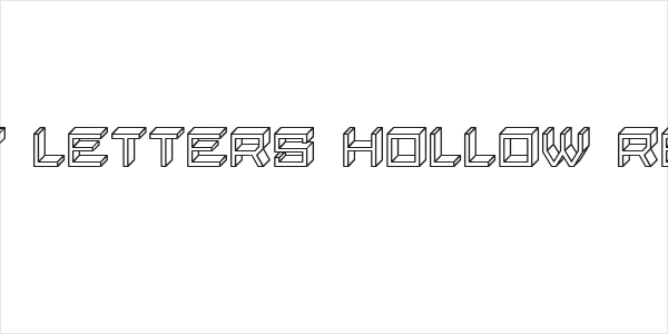 Blocky Letters Hollow Regular Logo