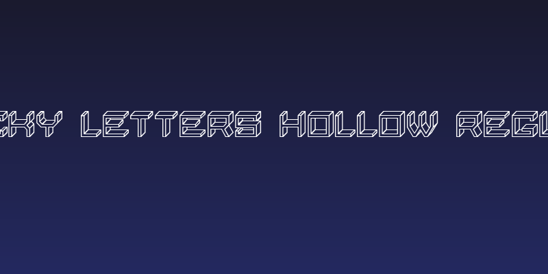 Blocky Letters Hollow Regular Social Header
