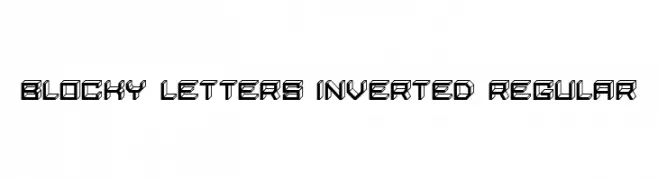 Blocky Letters Inverted Regular  Fuentes Gratis Descargar