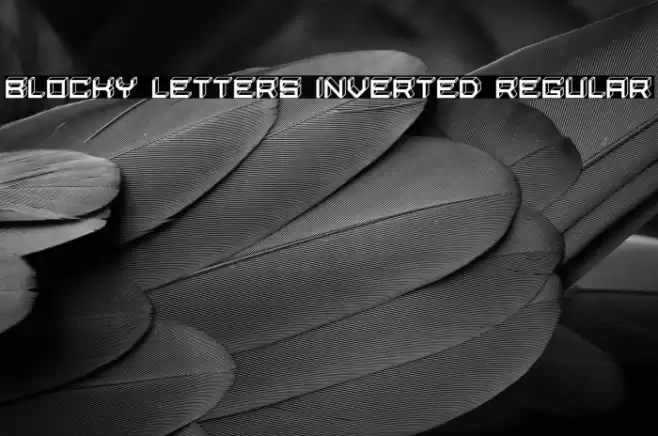 Blocky Letters Inverted Regular Font examples