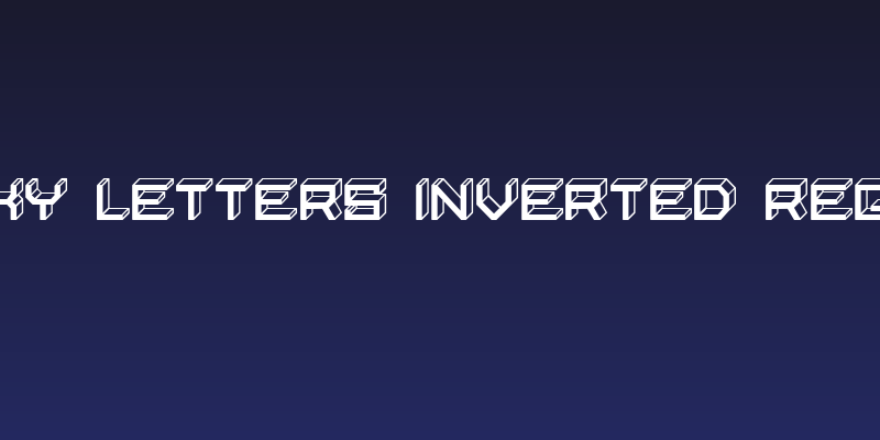 Blocky Letters Inverted Regular Social Header
