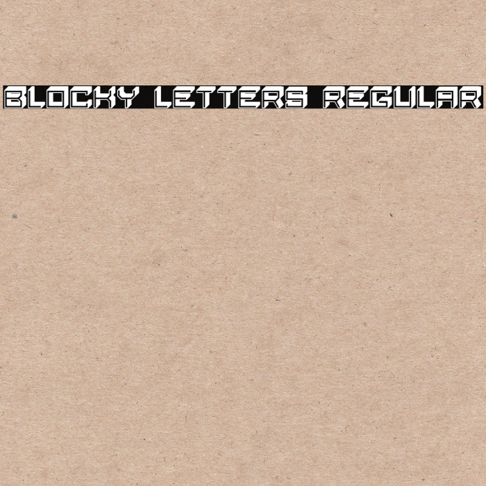 Blocky Letters Regular Font examples