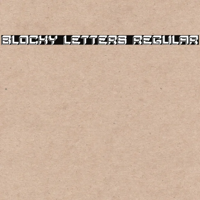 Blocky Letters Regular Example 1
