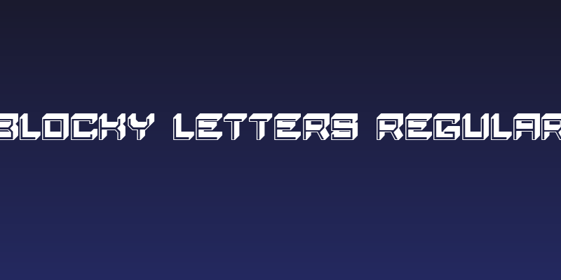 Blocky Letters Regular Social Header