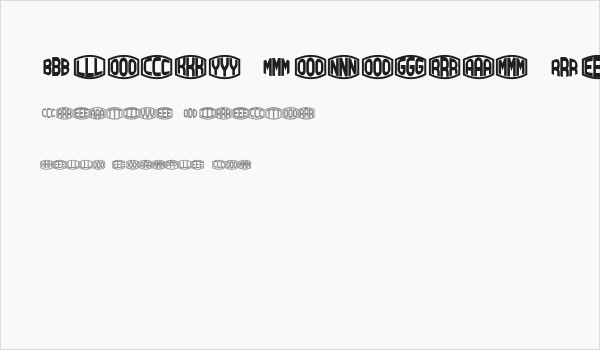 Blocky Monogram Regular Business Card