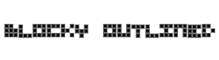 Blocky Outlined Font