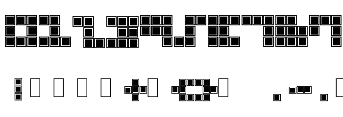 Blocky Outlined Font OTHER CHARS