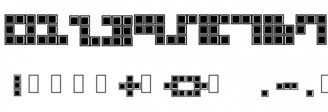 Blocky Outlined Polices AUTRES CHARS