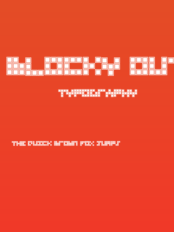 Blocky Outlined Poster