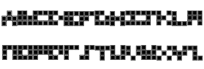 Blocky Outlined Font LOWERCASE