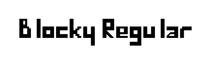 Blocky Regular  font caratteri gratis