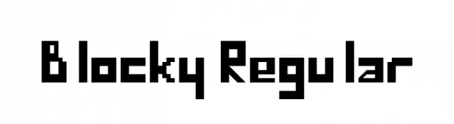 Blocky Regular  les polices de caractères gratuit tlcharger