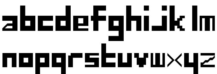 Blocky Regular Font LOWERCASE