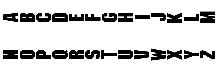Blocky Sideways Font LOWERCASE
