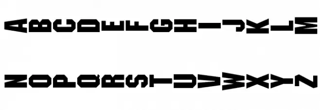 Blocky Sideways Fuentes MINÚSCULAS