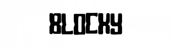 Blocky  font caratteri gratis