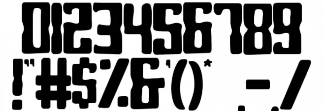 Blocky Font OTHER CHARS