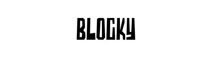 Blocky  नि: शुल्क फ़ॉन्ट्स डाउनलोड