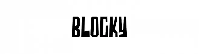 Blocky  नि: शुल्क फ़ॉन्ट्स डाउनलोड