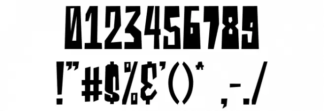 Blocky Font OTHER CHARS