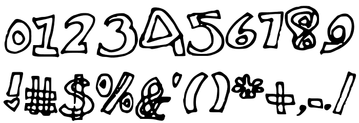 Blocky_Letters Font OTHER CHARS