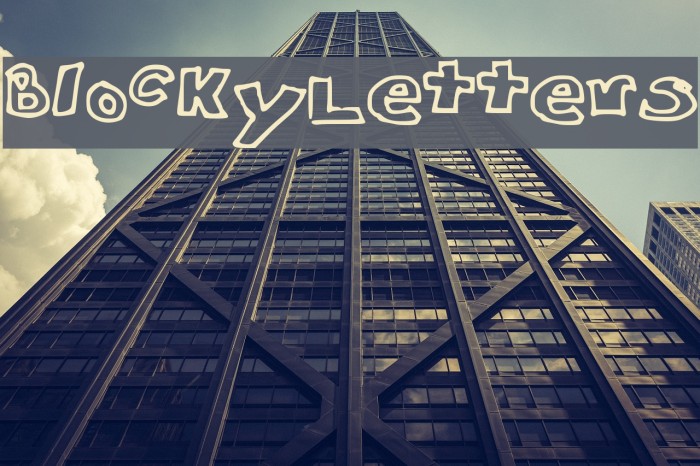 Blocky_Letters Font examples