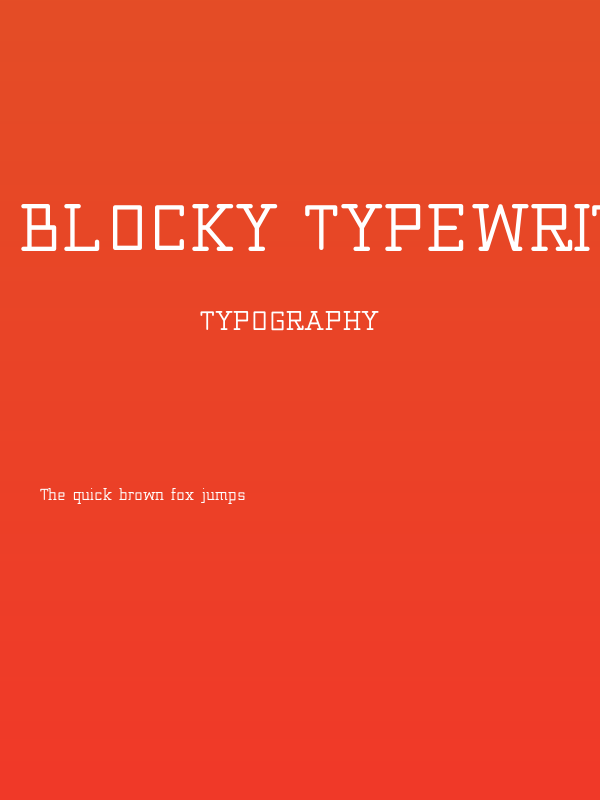 Blocky_Typewriter Poster