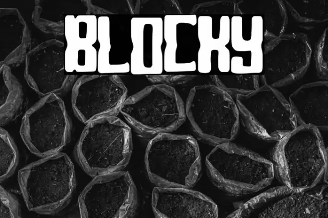 Blocky Font examples