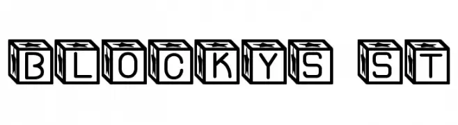 Blockys St  Frei Schriftart Herunterladen