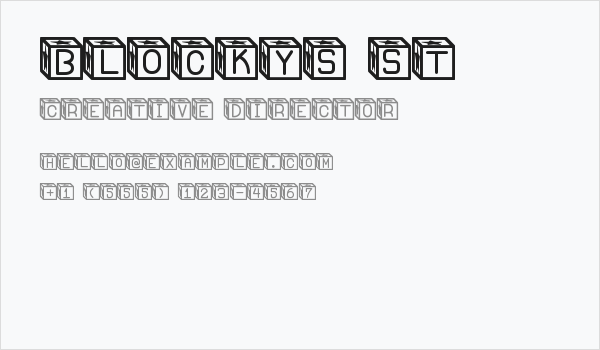 Blockys St Business Card