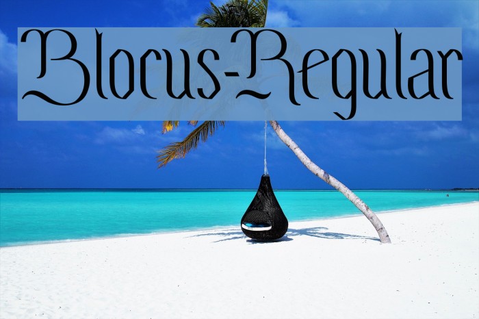 Blocus-Regular Font examples