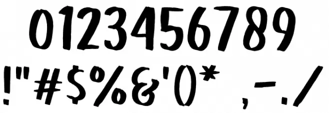 Blodders Font OTHER CHARS