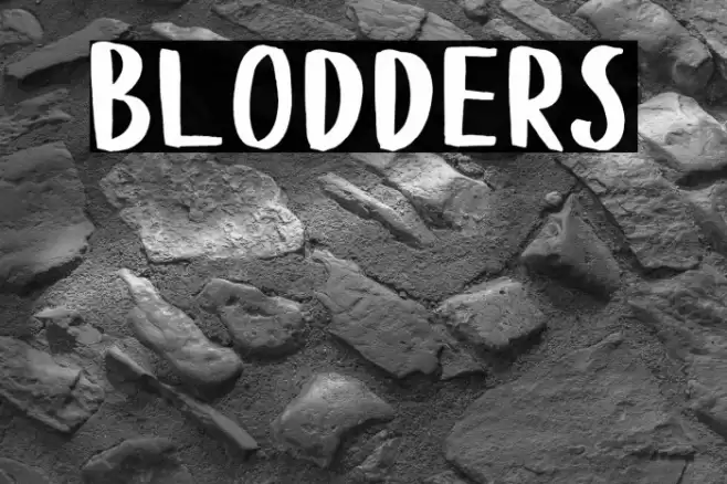 Blodders Font examples