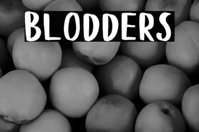 Blodders Font examples