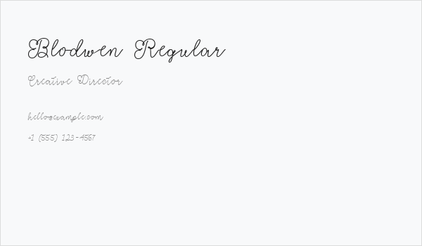 Blodwen Regular Business Card