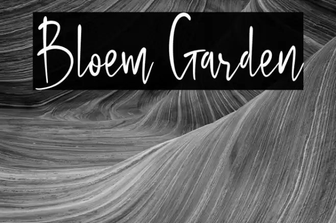 Bloem Garden Font examples