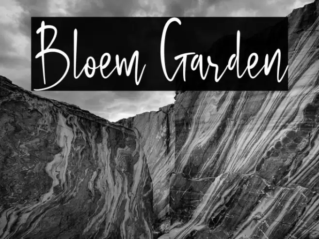 Bloem Garden Font examples