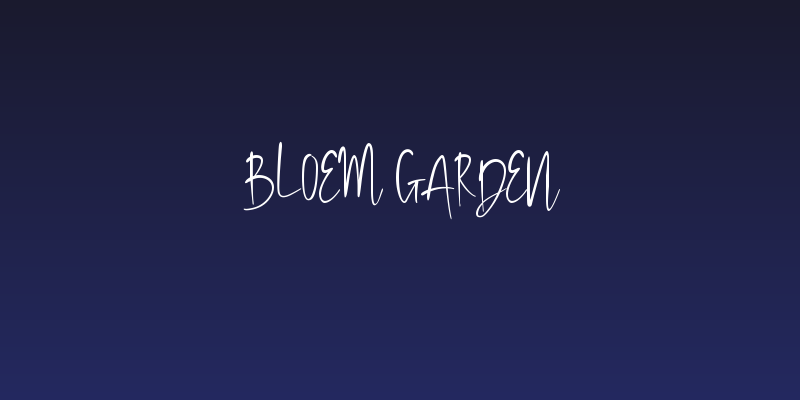Bloem Garden Social Header