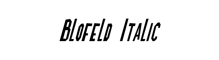 Blofeld Italic  Frei Schriftart Herunterladen
