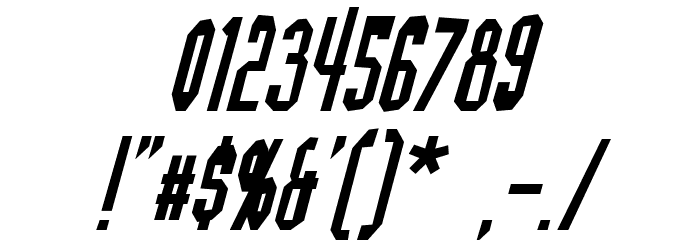Blofeld Italic Шрифта ДРУГИЕ символов
