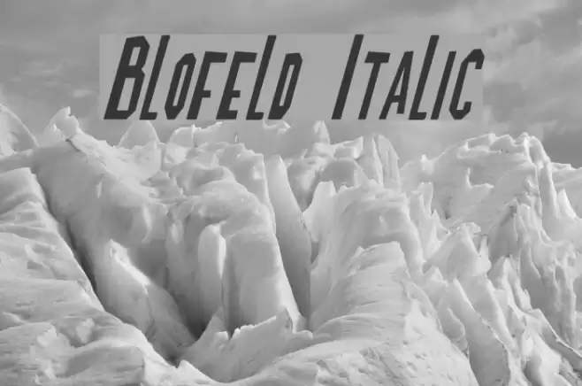 Blofeld Italic Шрифта examples