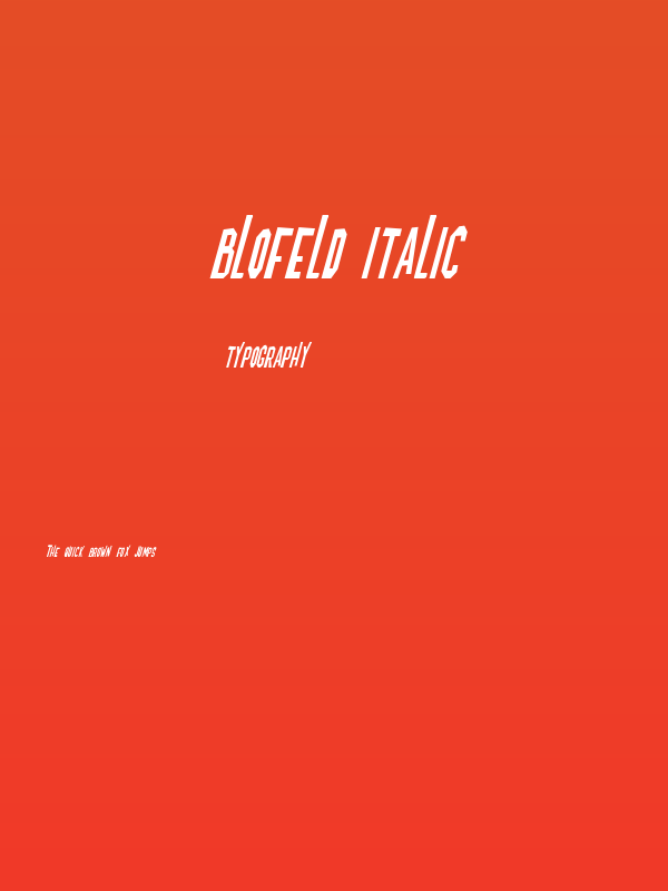 Blofeld Italic Poster