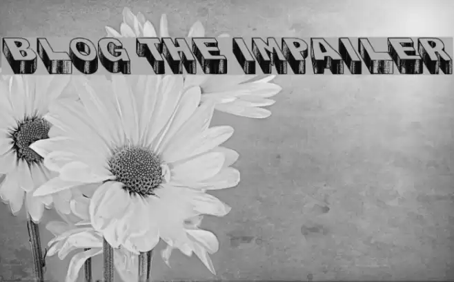 Blog the Impailer Font examples