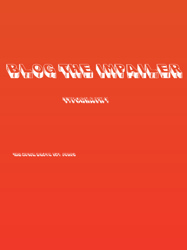 Blog the Impailer Poster