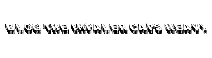 Blog the Impaler Caps Heavy Font