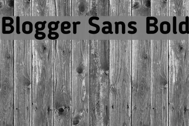 Blogger Sans Bold Schriftart examples