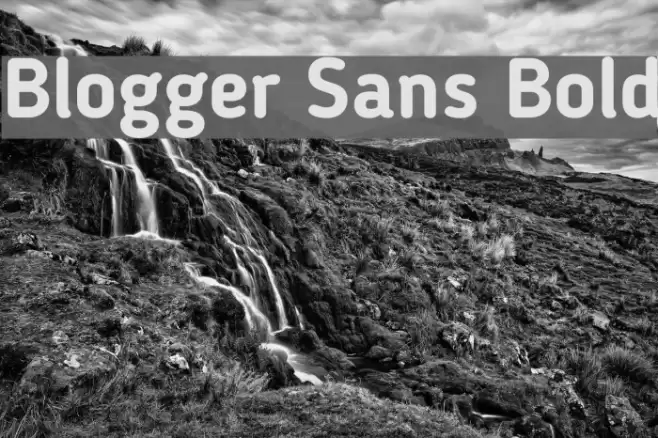 Blogger Sans Bold Schriftart examples