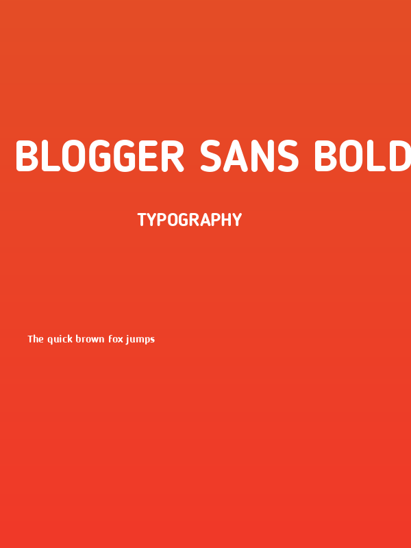 Blogger Sans Bold Poster